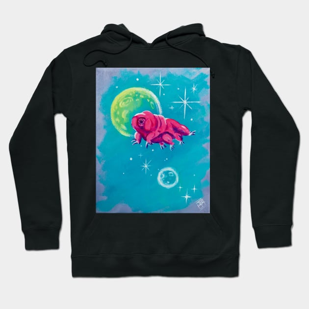 Pink Space Tardigrade Hoodie by starwilliams